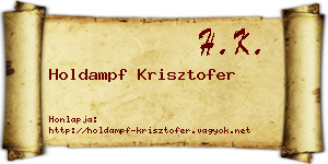 Holdampf Krisztofer névjegykártya