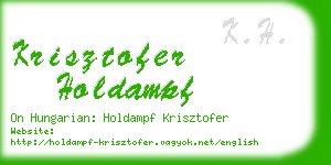 krisztofer holdampf business card